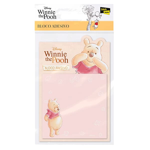 Bloco Autoadesivo Ursinho Pooh, 73 x 73mm, 50 folhas, Stick Note - PT 1 UN Bloco Autoadesivo Ursinho Pooh, 73 x 73mm, 50 folhas, Stick Note - PT 1 UN