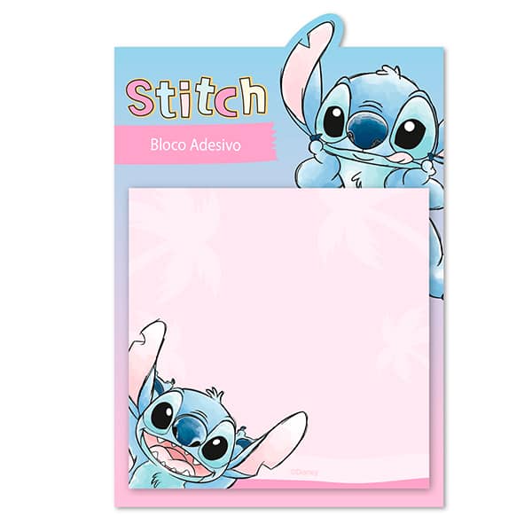 Bloco Autoadesivo Disney Stitch, 73 x 73mm, 50 folhas, Stick Note - PT 1 UN