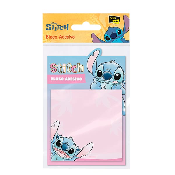 Bloco Autoadesivo Disney Stitch, 73 x 73mm, 50 folhas, Stick Note - PT 1 UN