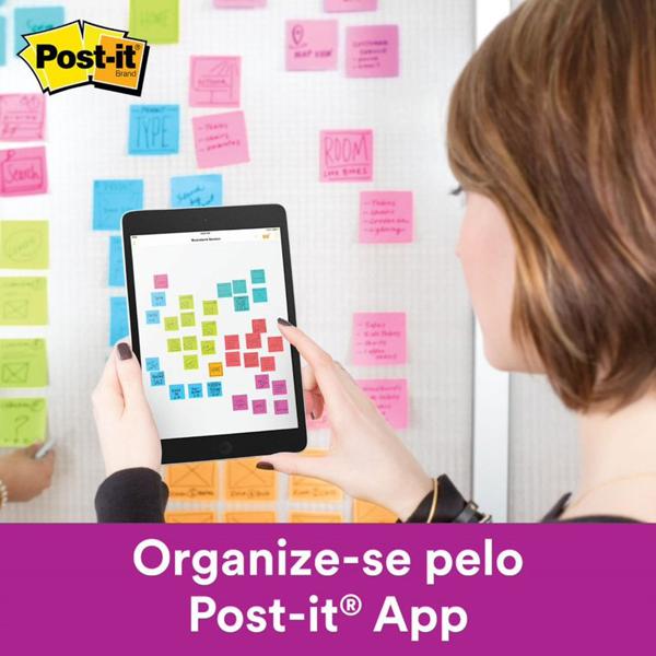 Bloco de Notas Adesivas Post-it, Preto, 76 mm x 76 mm - 60folhas, 3M - PT 1 UN