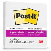 Bloco Adesivo Notas Super Adesivas Post-It Branco Neve, 76mm X 76mm, 90 Folhas, 3M - BL 1 UN Bloco Adesivo Notas Super Adesivas Post-It Branco Neve, 76mm X 76mm, 90 Folhas, 3M - BL 1 UN