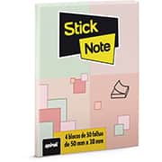 Bloco Adesivo 38mm X 51mm Tom Pastel Sortido 4 Unidades de 50 Folhas Cada (Total 200 Folhas) Stick Note - PT 1 UN Bloco Adesivo 38mm X 51mm Tom Pastel Sortido 4 Unidades de 50 Folhas Cada (Total 200 Folhas) Stick Note - PT 1 UN