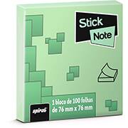 Bloco Adesivo Verde Pastel 100 Folhas 76mm X 76mm Stick Note - PT 1 UN