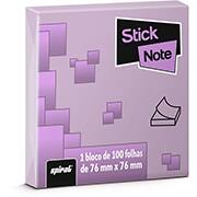 Bloco Adesivo Lilás 100 Folhas 76mm X 76mm Stick Note - PT 1 UN