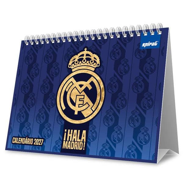 Calendário de mesa 2027 Real Madrid 2759491 Spiral Rea PT 1 UN