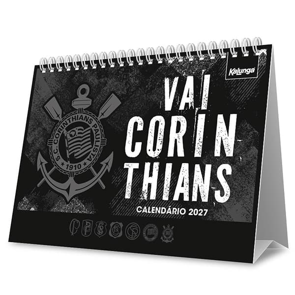 Calendário de Mesa 2027, Vai Corinthians, 7 Folhas, 2751136, Spiral Sccp - PT 1 UN Calendário de Mesa 2027, Vai Corinthians, 7 Folhas, 2751136, Spiral Sccp - PT 1 UN