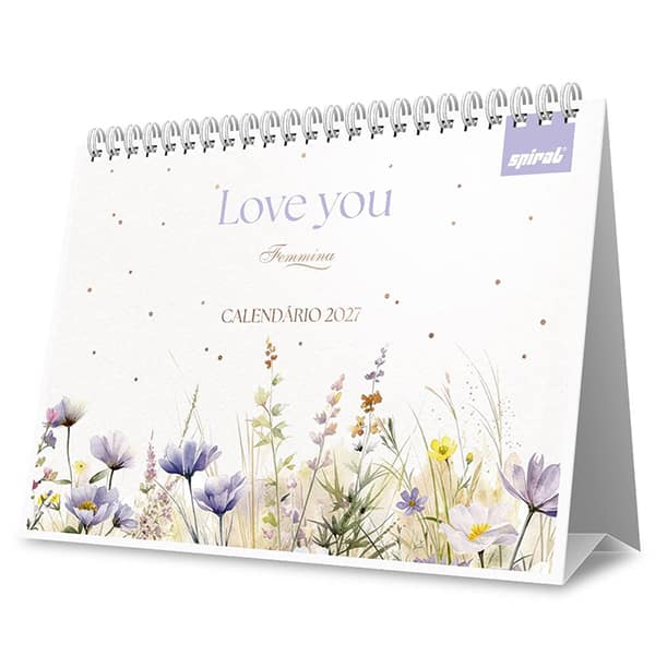 Calendário de Mesa 2027, Femmina, 7 Folhas, 2751143, Spiral Fem - PT 1 UN Calendário de Mesa 2027, Femmina, 7 Folhas, 2751143, Spiral Fem - PT 1 UN
