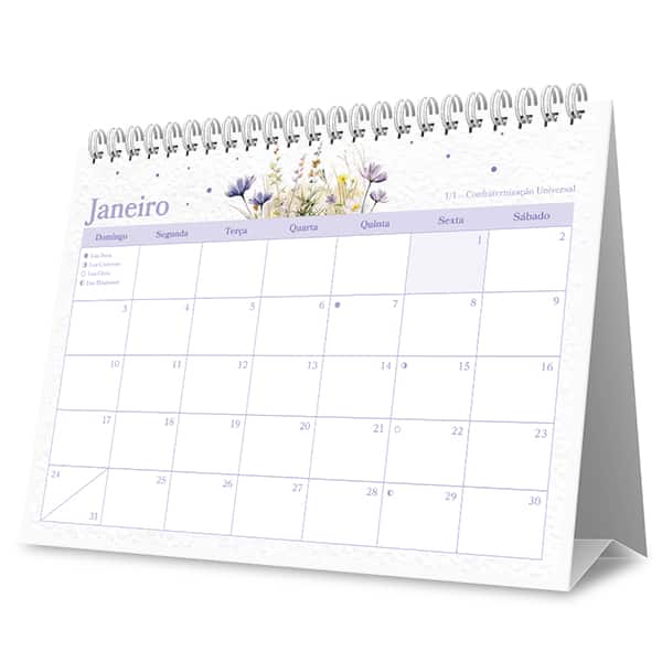 Calendário de Mesa 2027, Femmina, 7 Folhas, 2751143, Spiral Fem - PT 1 UN Calendário de Mesa 2027, Femmina, 7 Folhas, 2751143, Spiral Fem - PT 1 UN