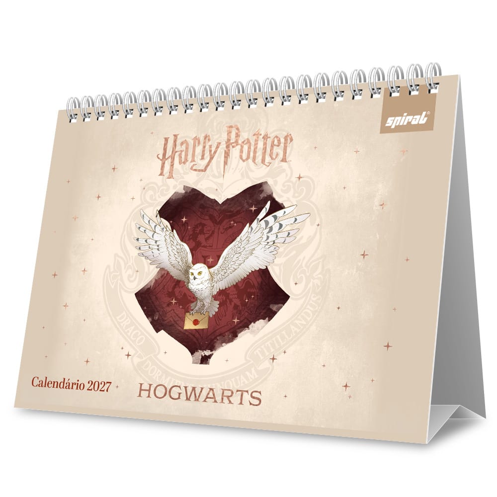 Calendário de Mesa 2027, Harry Potter, 7 Folhas, 2751167, Spiral Hpt - PT 1 UN