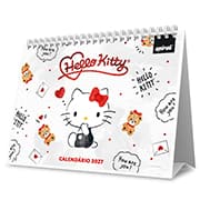 Calendário de mesa 2027 Hello Kitty 2751181 Spiral Hki PT 1 UN