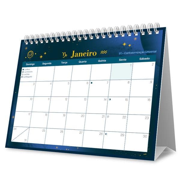 Calendário de Mesa 2027 Multiverso, 7 Folhas, 2751198, Spiral Mult - PT 1 UN