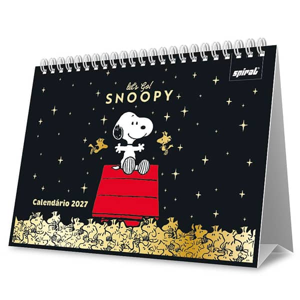 Calendário de mesa 2027 Snoopy 2751228 Spiral Sno PT 1 UN