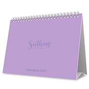 Calendário de Mesa 2027, Soothing, Lilás, 7 Folhas, 2749201, Spiral Soot - PT 1 UN