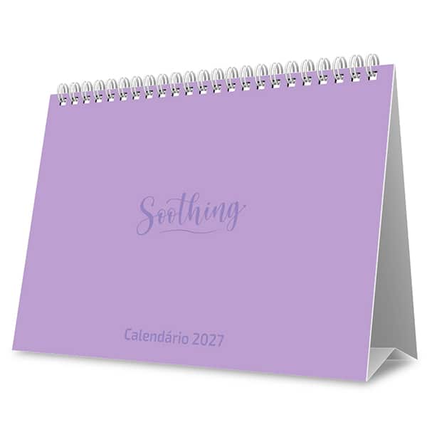 Calendário de Mesa 2027, Soothing, Lilás, 7 Folhas, 2749201, Spiral Soot - PT 1 UN Calendário de Mesa 2027, Soothing, Lilás, 7 Folhas, 2749201, Spiral Soot - PT 1 UN