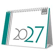 Calendário de Mesa 2027, Spiral, Verde, 7 Folhas, 2749225, Spiral - PT 1 UN