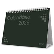 Calendário De Mesa 2026,Brief, Preto, 2633774, Spiral Brf - PT 1 UN