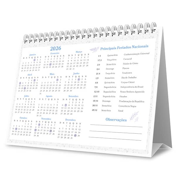 Calendário de mesa 2026 Femmina 2635181 Spiral Fem PT 1 UN