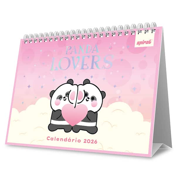 Calendário De Mesa 2026, Panda, 2635211, Spiral Ten - PT 1 UN