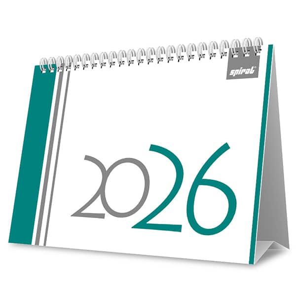 Calendário de mesa 2026 Spiral verde 2633804 Spiral PT 1 UN