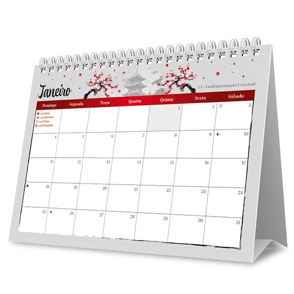 Calendário De Mesa 2026, Zen, 2635228, Spiral Zen - PT 1 UN