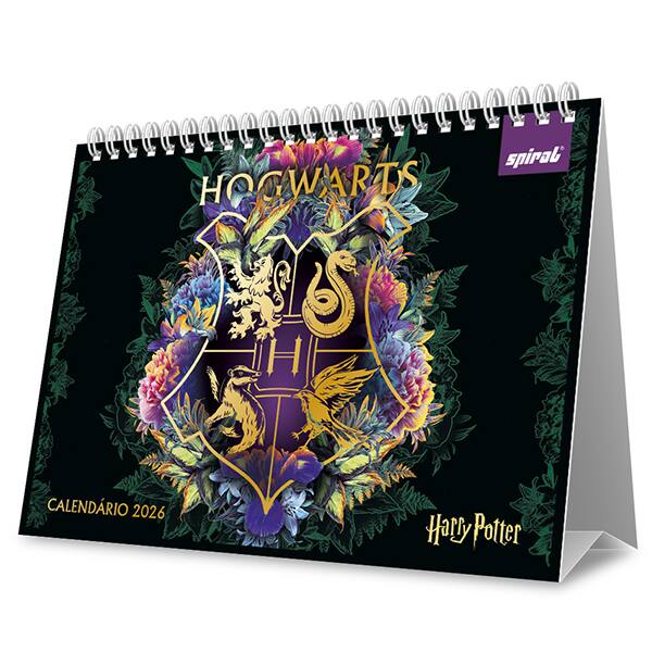 Calendário De Mesa 2026, Harry Potter, 2635600, Spiral Hpt - PT 1 UN