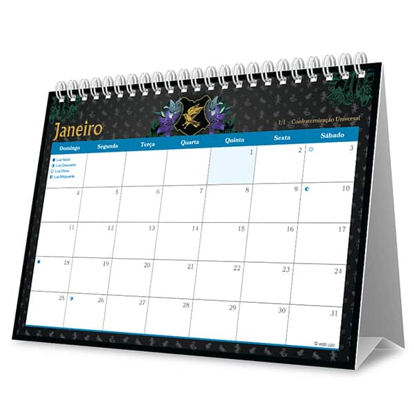 Calendário De Mesa 2026, Harry Potter, 2635600, Spiral Hpt - PT 1 UN