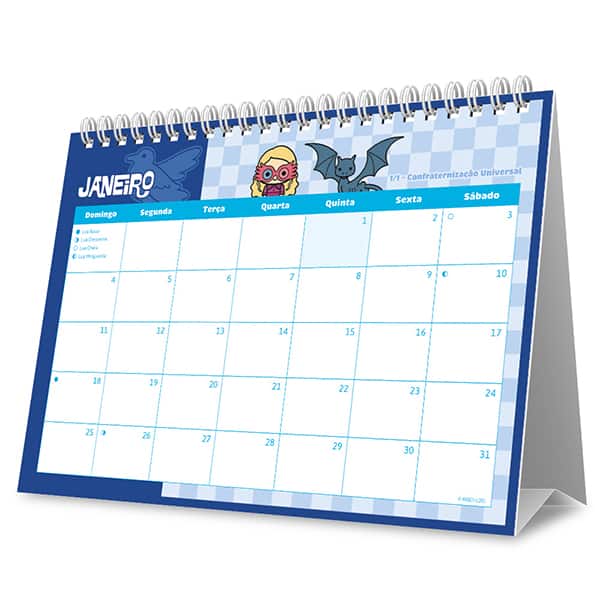 Calendário de mesa 2026 Harry Potter Charms 2635617 Spiral Hpc PT 1 UN