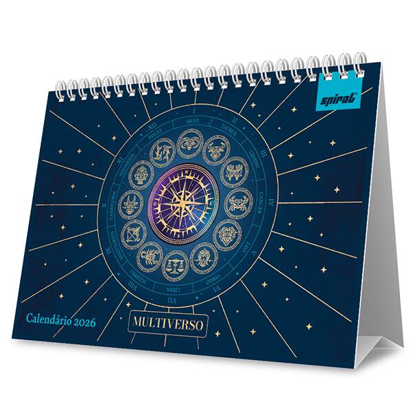 Calendário De Mesa 2026, Multiverso Zodíaco, 2635204, Spiral Mult - PT 1 UN