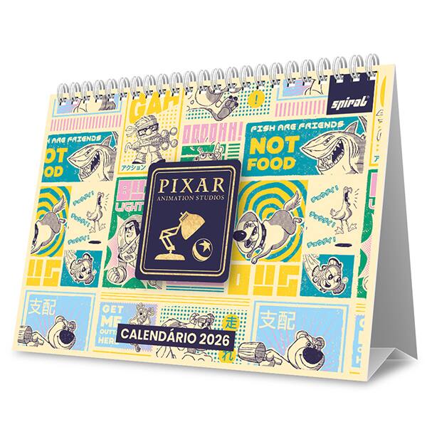 Calendário De Mesa 2026, Pixar, 2635648, Spiral Px - PT 1 UN