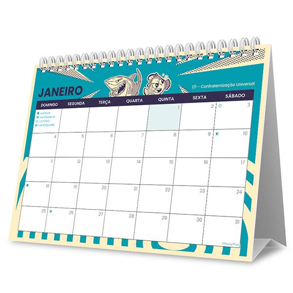 Calendário De Mesa 2026, Pixar, 2635648, Spiral Px - PT 1 UN