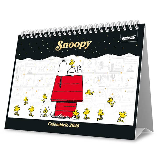 Calendário De Mesa 2026, Snoopy, 2635662, Spiral Sno - PT 1 UN