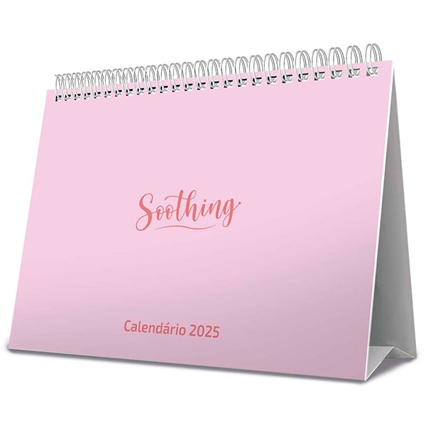 Calendário De Mesa 2025, Soothing Rosa, 2515022, Spiral Soot - PT 1 UN