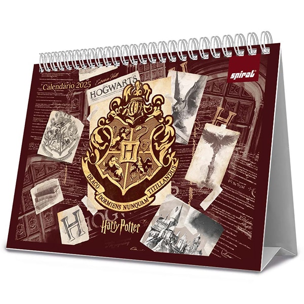 Calendário De Mesa 2025, Harry Potter, 2514964, Spiral Hpt - PT 1 UN