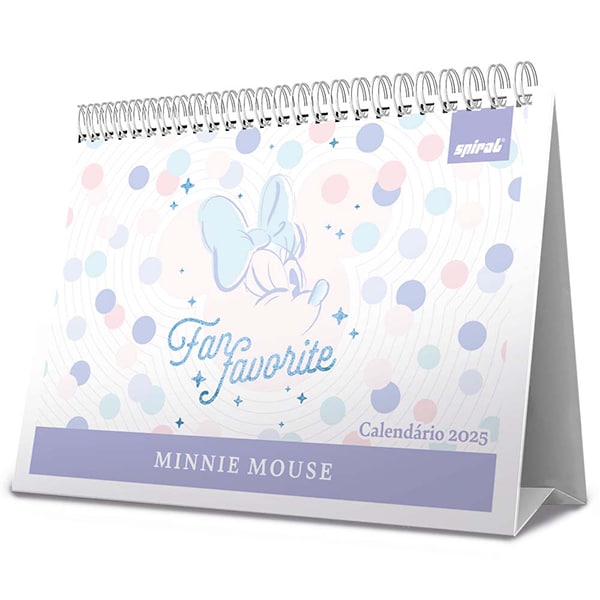 Calendário De Mesa 2025 Minnie Disney Style Spiral - PT 1 UN