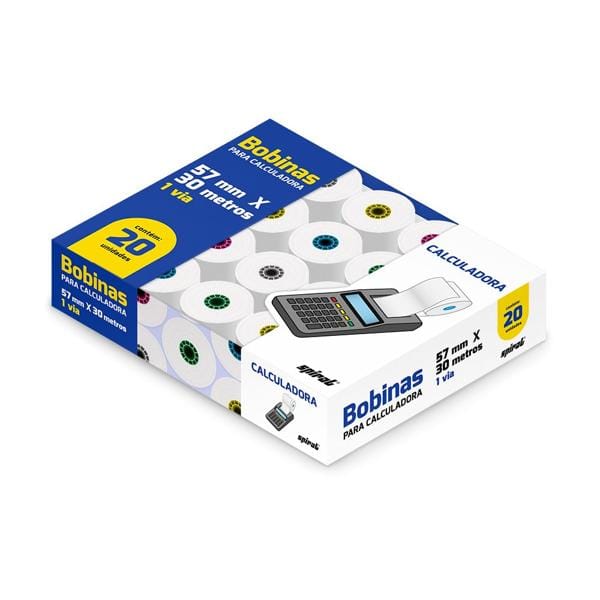 Bobina calculadora 57mmx30m . 89779 Spiral CX 20 UN