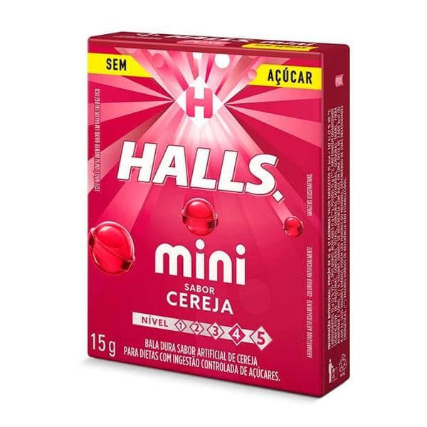 Bala refrescante mini cereja 15g Halls PT 1 UN