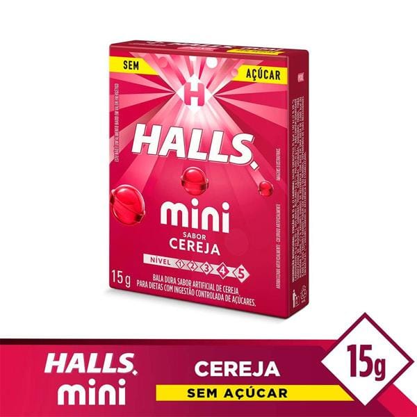 Bala refrescante mini cereja 15g Halls PT 1 UN