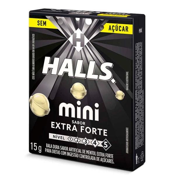 Bala refrescante mini extra forte 15g Halls PT 1 UN