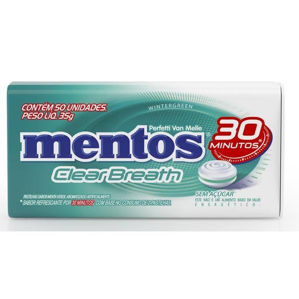 Mentos pastilha Clear Breath mint 35g Mentos LT 50 UN