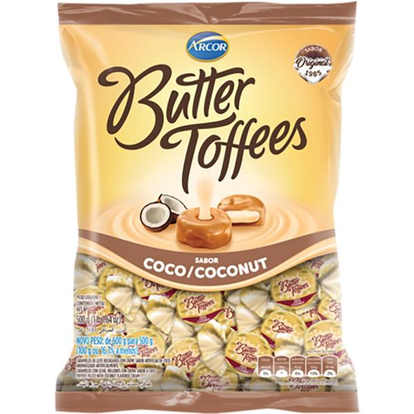 Bala Butter Toffees coco 100g 8108561 Arcor PT 1 UN