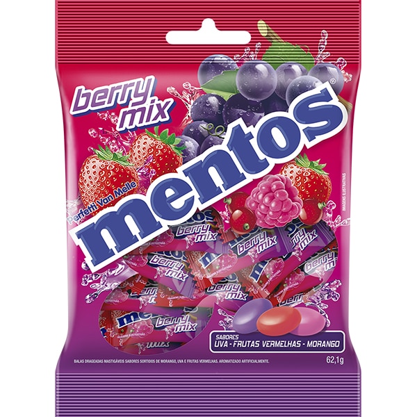 Bala Berry Mix, Sortidas, 2000766, Mentos - PT 1 UN