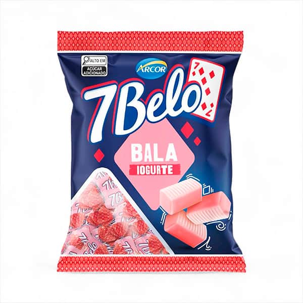 Bala 7 Belo Iogurte, 90g, Arcor - PT 1 UN Bala 7 Belo Iogurte, 90g, Arcor - PT 1 UN
