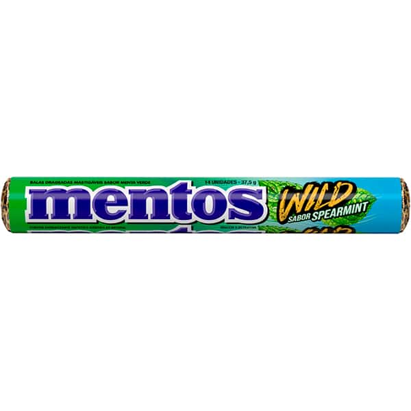 Goma de mascar Mentos, Wid Spearmint, 37,5g, Mentos - PT 1 UN Goma de mascar Mentos, Wid Spearmint, 37,5g, Mentos - PT 1 UN