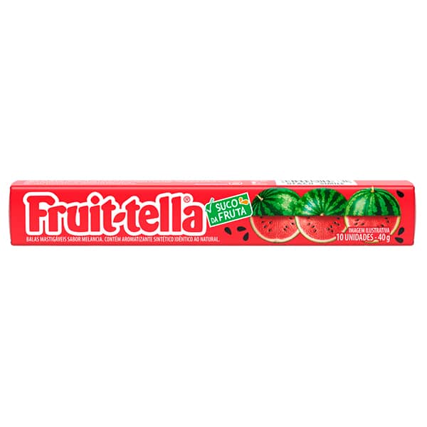 Bala mastigável Melancia, 40g, Fruit-tella - PT 1 UN Bala mastigável Melancia, 40g, Fruit-tella - PT 1 UN