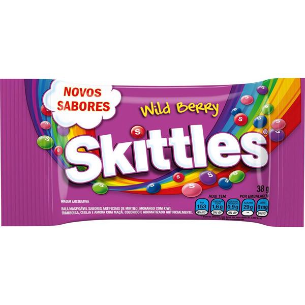 Skittles Wild Berry 38g Mars Brasil PT 1 UN