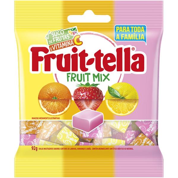 Bala mastigável Fruit Mix 92g 2000775 Fruit-tella PT 1 UN