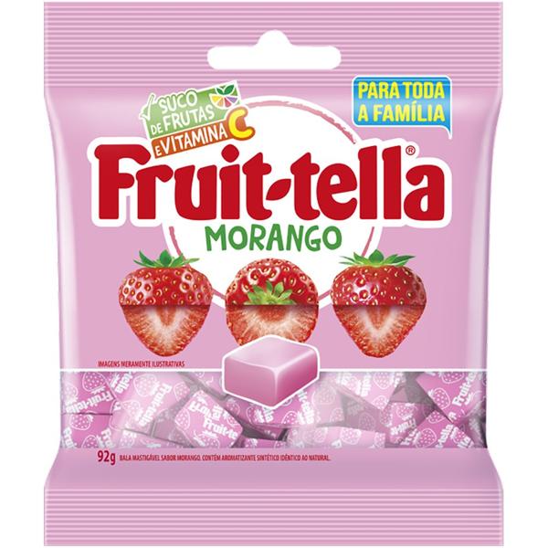 Bala mastigável morango 92g 2000774 Fruit-tella PT 1 UN