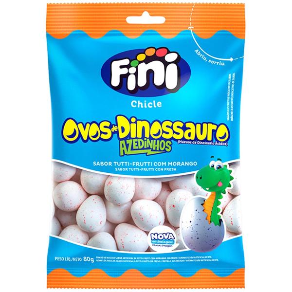 Goma de mascar ovo de dinossauro, 80g, 6528, Fini - PT 1 UN