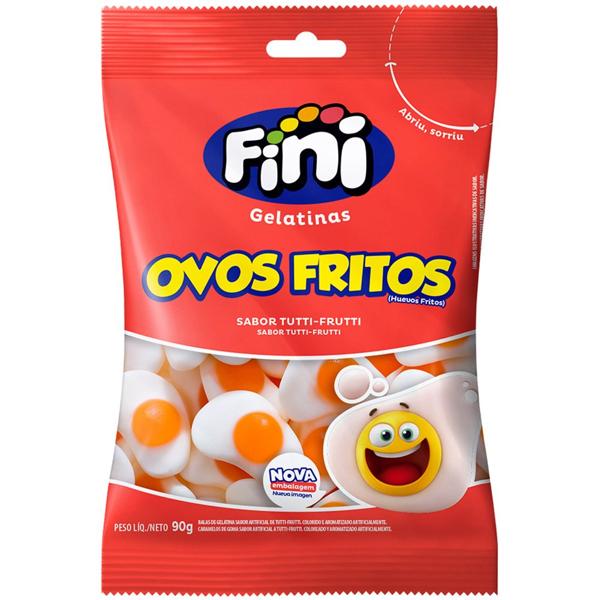 Bala de gelatina ovo frito, 90g, 3059, Fini - PT 1 UN