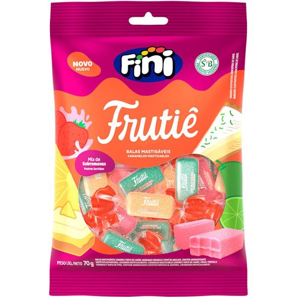 Bala de gelatina frutie, mix sobremesas, 70g, 8650, Fini - PT 1 UN